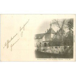 carte postale ancienne 21 EPOISSES. La Cour du Château 1903