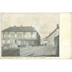 carte postale ancienne 21 FLAVIGNY. Café Fumex Rue de l'Abbaye, photo-Abbaye 4° série n°6. Carte pionnière vers 1900 vierge