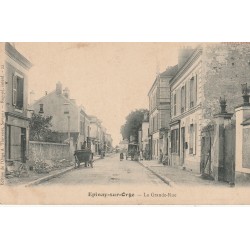 91 EPINAY-SUR-ORGE. Attelages sur la Grande-Rue 1905