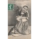 56 MALESTROIT. Etude des Costumes du Morbihan "Deux petites Chattes" 1909