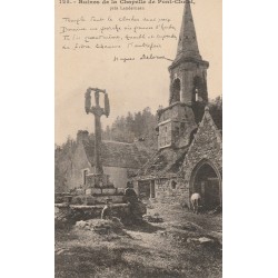 29 LANDERNEAU. Ruines de la Chapelle de Pont-Christ fermière avec vaches vers 1900