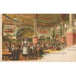 Allemagne Gruss aus MÜNCHEN. Lowenbräukeller Saal par R. Peters