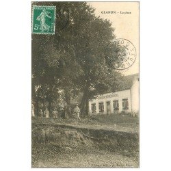 21 GLANON. La Place 1908 Delbien Aubergiste