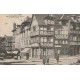 14 LISIEUX. Café Buisson et Coiffeur Place du Marché au beurre et rue du Char 1908