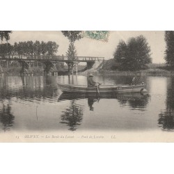 45 OLIVET. Pont de Lorette et pêcheurs sur les bords du Loiret 1907