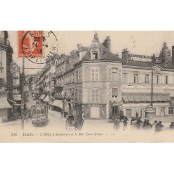 41 BLOIS. Hôtel d'Angleterre rue Denis-Papin avec tramway 1913