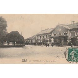 45 MONTARGIS. La Gare et la Place 1912