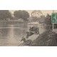 77 LAGNY. Bateau promenade sur la Marne au Quai de Gourdine 1916