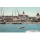 Lausanne OUCHY. Vue générale avec bateaux de Pêcheurs 1907