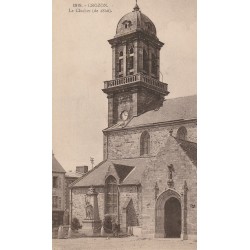 29 CROZON. Le Clocher avec gamins et chien
