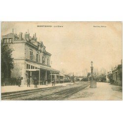 carte postale ancienne 21 MONTBARD. La Gare 1906