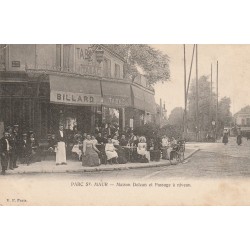 94 SAINT-MAUR. Café Tabac Delcan et Passage à niveau vers 1900