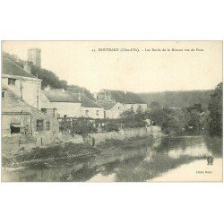 carte postale ancienne 21 MONTBARD. Maisons sur les Bords de la Brenne