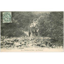 carte postale ancienne 03 LES MALAVAUX. Diligence passage du gué du Jolan 1906