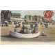 62 LE TOUQUET PARIS-PLAGE. Navigation sur Terre avec élégantes sur barque 1909