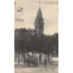 94 PARC-SAINT-MAUR. Attelage du Laitier devant Eglise Adamville 1925