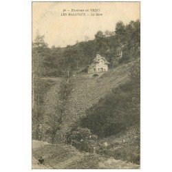 carte postale ancienne 03 LES MALAVAUX. La Gare 1918