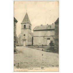 carte postale ancienne 21 PLANAY. Eglise et Mairie 1906