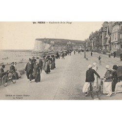 80 MERS-LES-BAINS. Esplanade de la Plage avec cyclistes