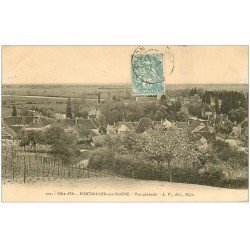 carte postale ancienne 21 PONTAILLER-SUR-SAONE. Vue générale sur le Village 1904