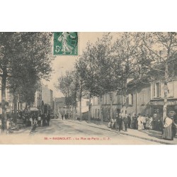 93 BAGNOLET. Café rue de Paris, rue aujourd'hui disparue... 1909