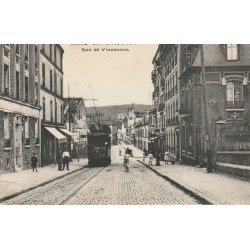 93 BAGNOLET. Tramway rue de Vincennes 1919 devenue rue Robespierre...