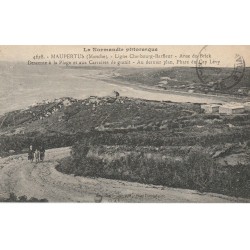 50 MAUPERTUS. Anse de Brick. Plage aux Carrières de granit et Phare du Cap Lévy 1931