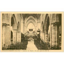 carte postale ancienne 21 SAINT-SEINE-L'ABBAYE. Intérieur de l'Eglise