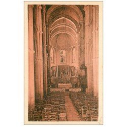 carte postale ancienne 21 SAULIEU. Nef Basilique Saint-Andoche