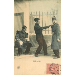 Humour MILITAIRE. Distraction regardes tes épaulettes !... 1905