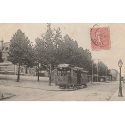93 BAGNOLET. Tramway électrique Place de la Mairie 1908