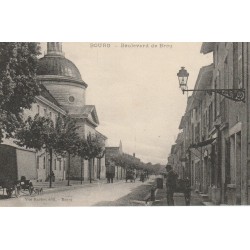 01 BOURG. Boulevard de Brou avec son Eglise 1918