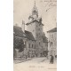 21 BEAUNE. Le Beffroi, le Café et la Boucherie Charlot en travaux Place Monge 1904