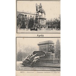 57 METZ. Esplanade Empereur Guillaume renversé 1919