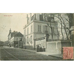 5 x cpa 93 NOISY-LE-SEC. Arrêt du Tram rues Forge et Goulet, Hôpital St-Antoine de Padoue, Mairie et la Vierge vers 1900