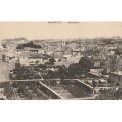93 BAGNOLET. Panorama sur les jardins et l'Eglise 1927