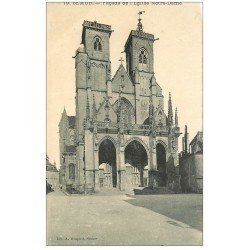carte postale ancienne 21 SEMUR. Façade Eglise Notre-Dame