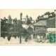 carte postale ancienne 21 SEMUR. L'Armançon et le Donjon. Lavandières Laveuses 1913