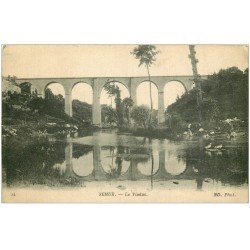carte postale ancienne 21 SEMUR. Le Viaduc et Lavandières