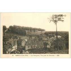 carte postale ancienne 21 SEMUR. Les Remparts vus de Chicottes