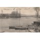 27 PONT-DE-L'ARCHE. Île Saint-Pierre avec cabane et barques de Pêcheurs 1908