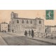 26 ROMANS SUR ISERE. Eglise Saint-Barnard et animation sur le Pont 1908