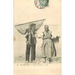 76 LE TREPORT. Types Pêcheurs Poissons et Crustacés 1907