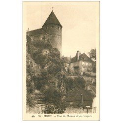 carte postale ancienne 21 SEMUR. Tour du Château et Remparts