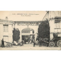79 AIRVAULT. Attelages devant l'Hôtel des Voyageurs avec Plasse comme propriétaire