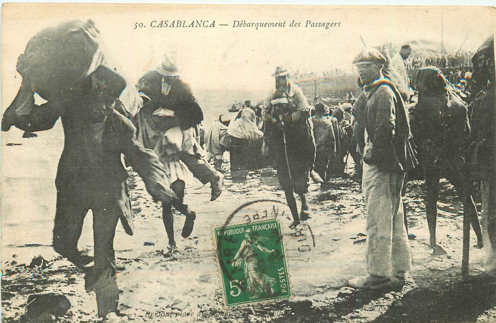 CASABLANCA. Débarquement des Passagers 1914