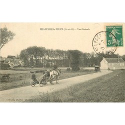 78 NEAUPHLE-LE-VIEUX. Paysan et son Attelage pour labour sur la Route du Village 1910