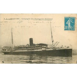 TRANSPORTS Navires Compagnie des Messageries Maritimes "S.S LAMARTINE" 1925