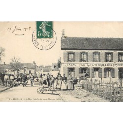 77 THENISY. Maison Guillory Tabac Restaurant Epicerie 1908