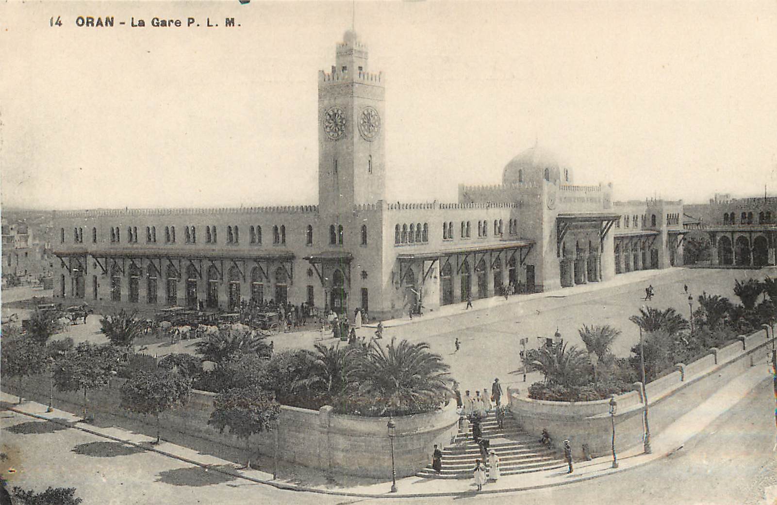 Ansichtskarte Nice, La Gare P. L. M., Bahnhof: (1910) Manuskript
